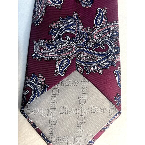 LOT of 3 Vintage Christian Dior Designer Silk Neck Ties - Picture 5 of 10